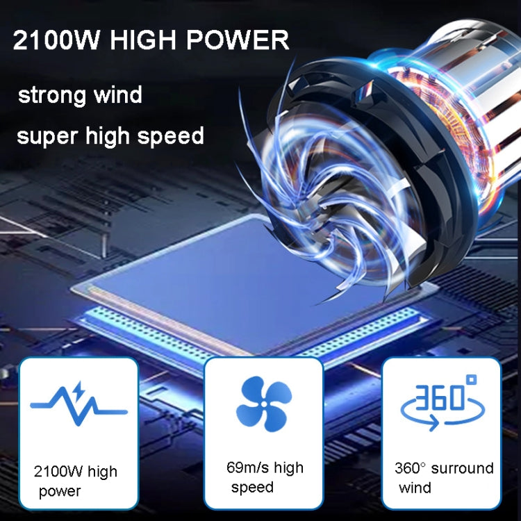 2100W Dog Dryer Stepless Speed Pet Hair Blaster With Vacuum Cleaner