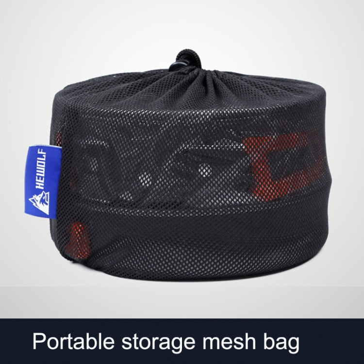 Hewolf HW-K1501 4-5 People Outdoor Aluminum Stove Portable Storage Camping Set