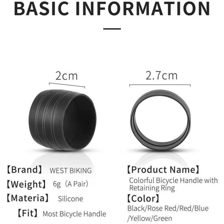 WEST BIKING 2pairs Road Bike Handlebar With Retaining Ring Brake Cable Protector