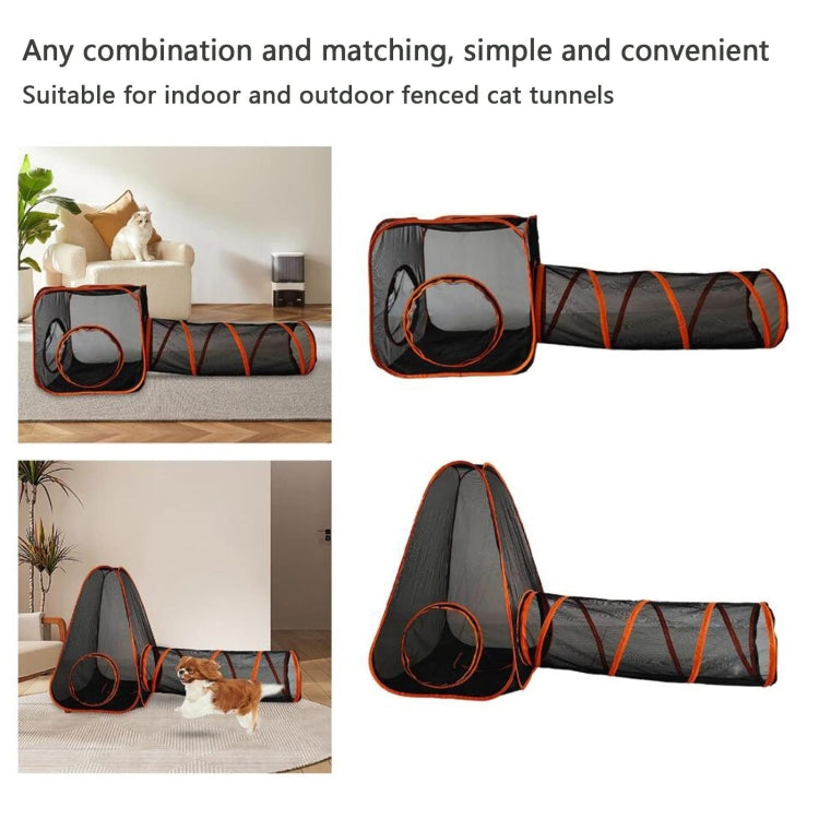 6-in-1 Cat Tent with Tunnel Portable Playpen Play Tents for Indoor and Outdoor