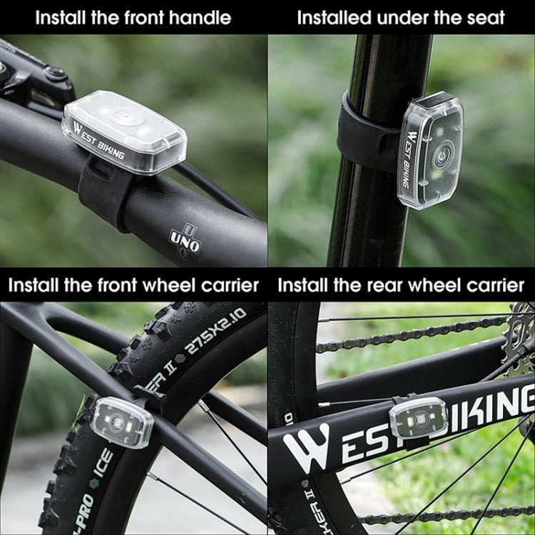 WEST BIKING Mini Bicycle Two-color Tail Light Riding Night Warning Light