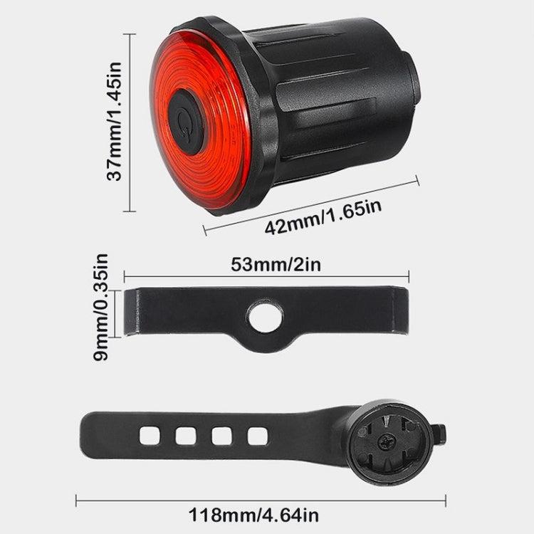 WEST BIKING Bicycle USB Charging Smart Brake Sensor Warning Tail Light