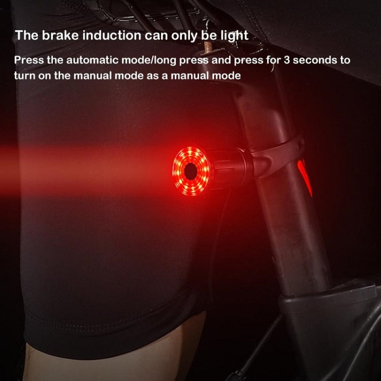 WEST BIKING Bicycle USB Charging Smart Brake Sensor Warning Tail Light