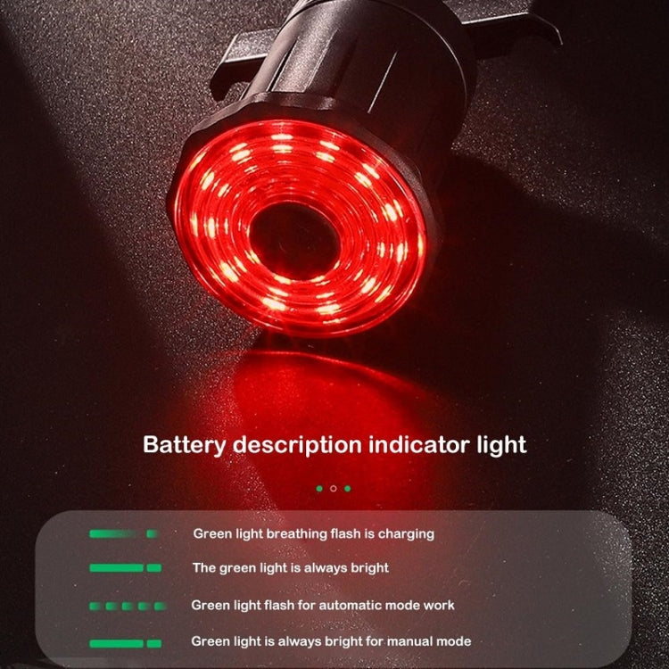 WEST BIKING Bicycle USB Charging Smart Brake Sensor Warning Tail Light