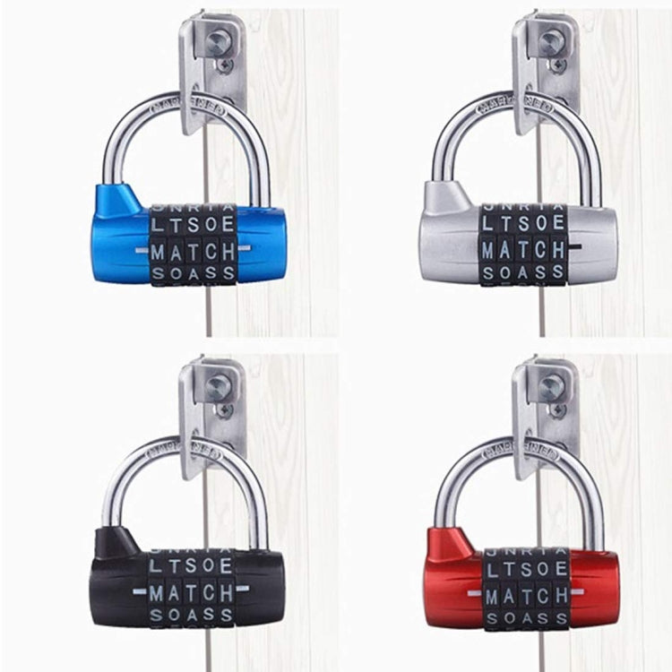 Medium 5-Digit Alphabet Wheel Combination Lock Closet Door Padlock