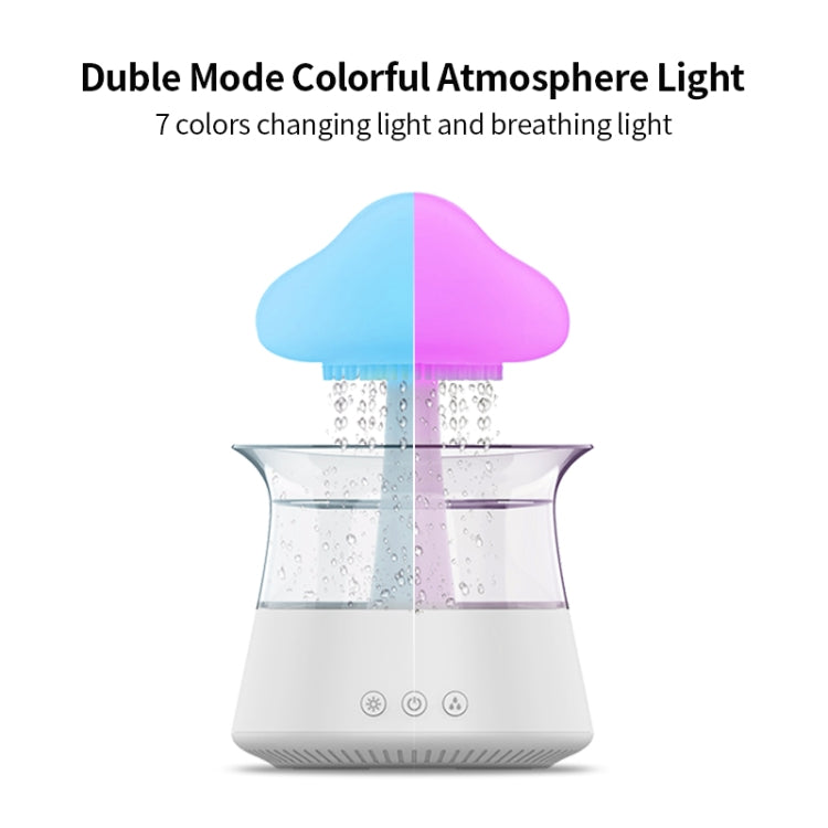 CH06 300ml Rain Humidifier Mushroom Cloud Colorful Night Lamp Aromatherapy Machine