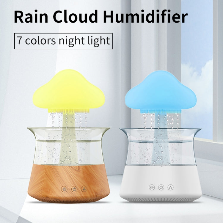 CH06 300ml Rain Humidifier Mushroom Cloud Colorful Night Lamp Aromatherapy Machine