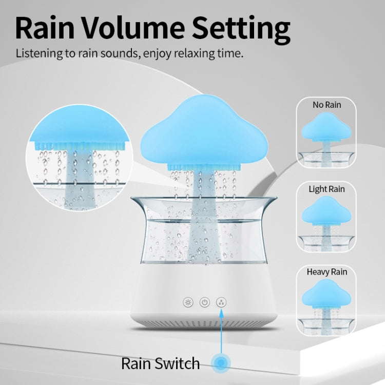 CH06 300ml Rain Humidifier Mushroom Cloud Colorful Night Lamp Aromatherapy Machine