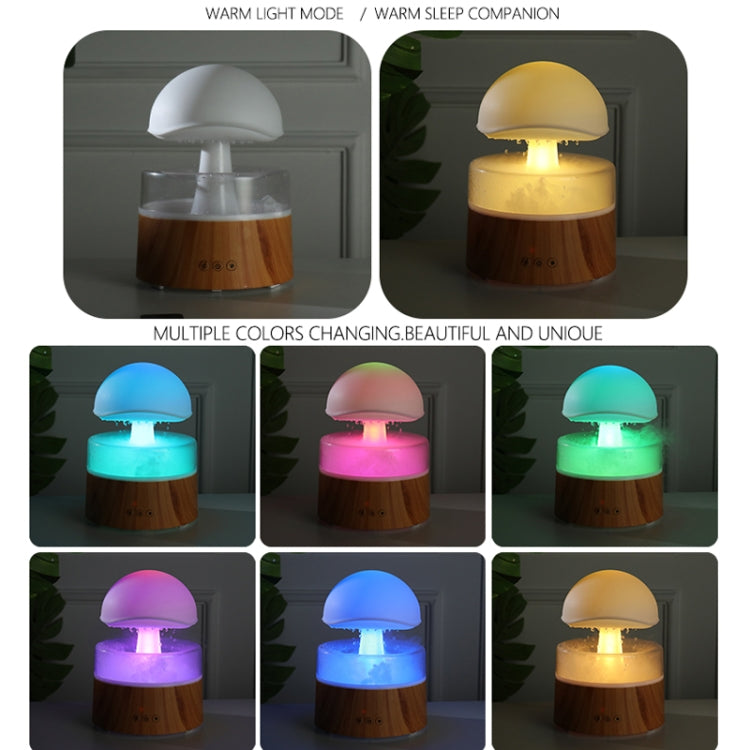 500ml Rain Humidifier Mushroom Cloud Colorful Night Lamp Aromatherapy Machine With Remote Control