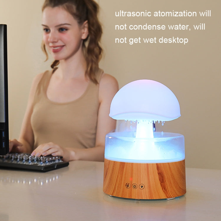 500ml Rain Humidifier Mushroom Cloud Colorful Night Lamp Aromatherapy Machine With Remote Control