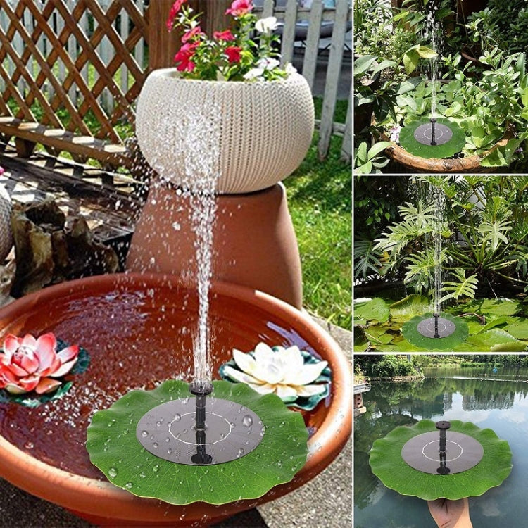 Lotus Leaf Solar Fountain Outdoor Garden Floating Landscaping