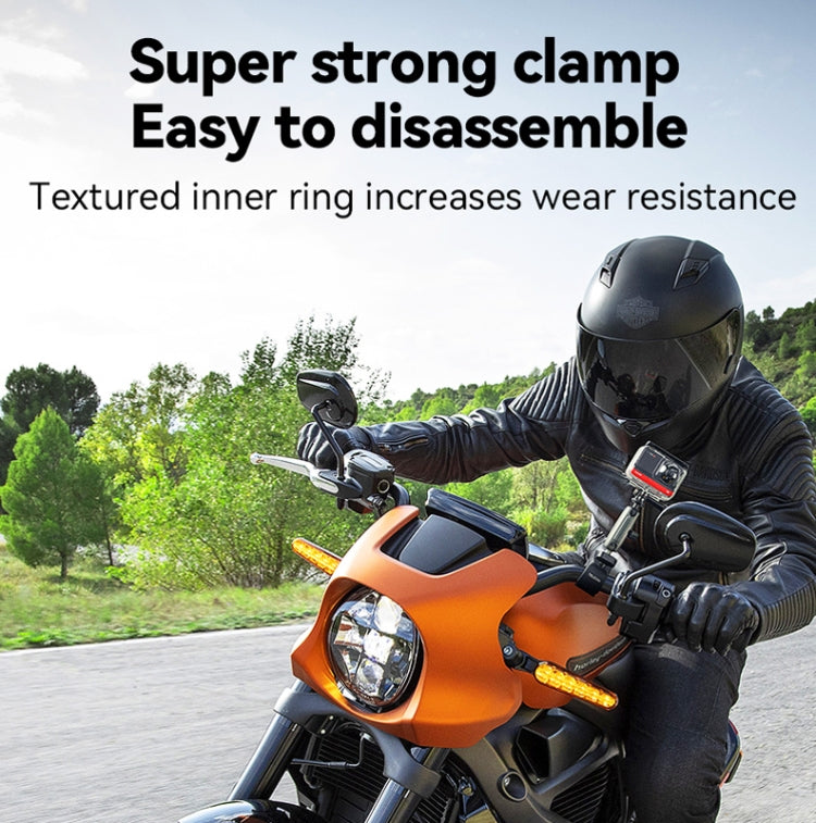 TELESIN  Aluminum Alloy Crab Claw Handlebar Tube Clamp For Sports Camera Mobile Phones