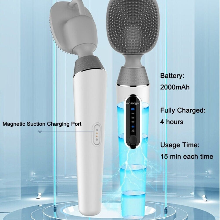 Electric Bath Brush Silicone Vibration Long-handled Back Spa Shower