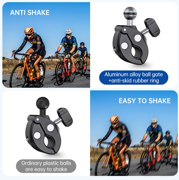 TELESIN Plastic Crab Claw Handlebar Tube Clamp For Sports Camera Mobile Phones