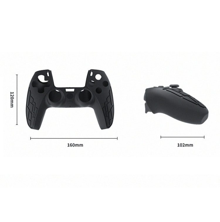For PS5 Gamepad Silicone Case Non-slip Texture Thickened Protective Cover