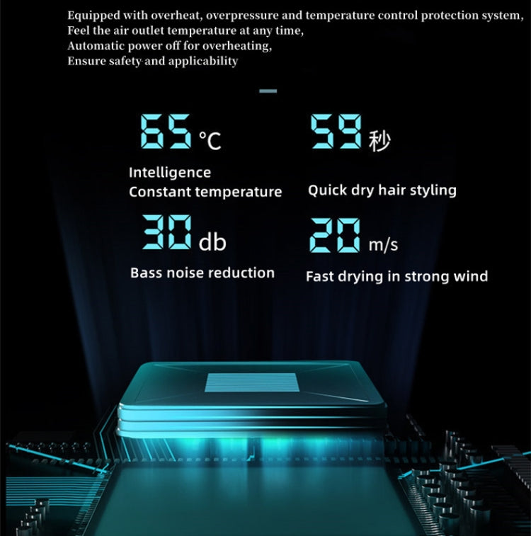 1600W Negative Ion Hair Dryer With  3 Speed Adjustment,CN Plug