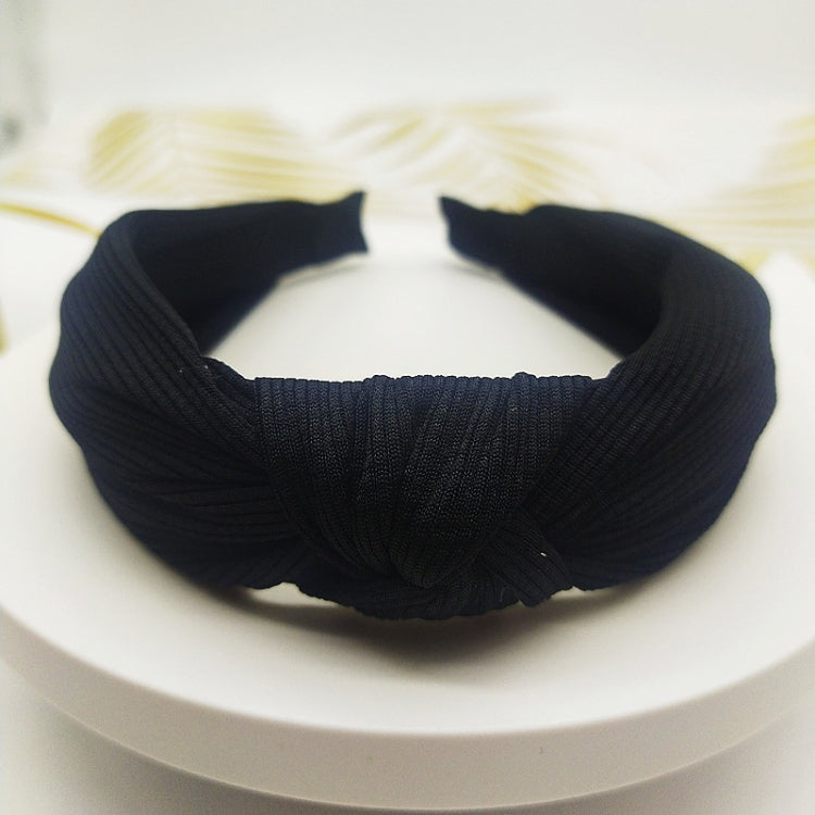 5cm Wide-brimmed Pressed Hair Solid Color Headband