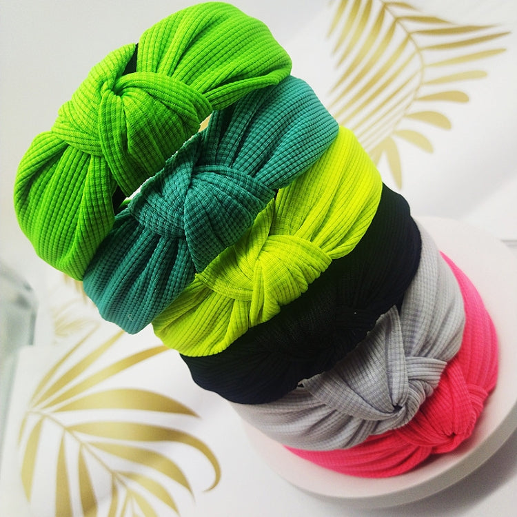 5cm Wide-brimmed Pressed Hair Solid Color Headband