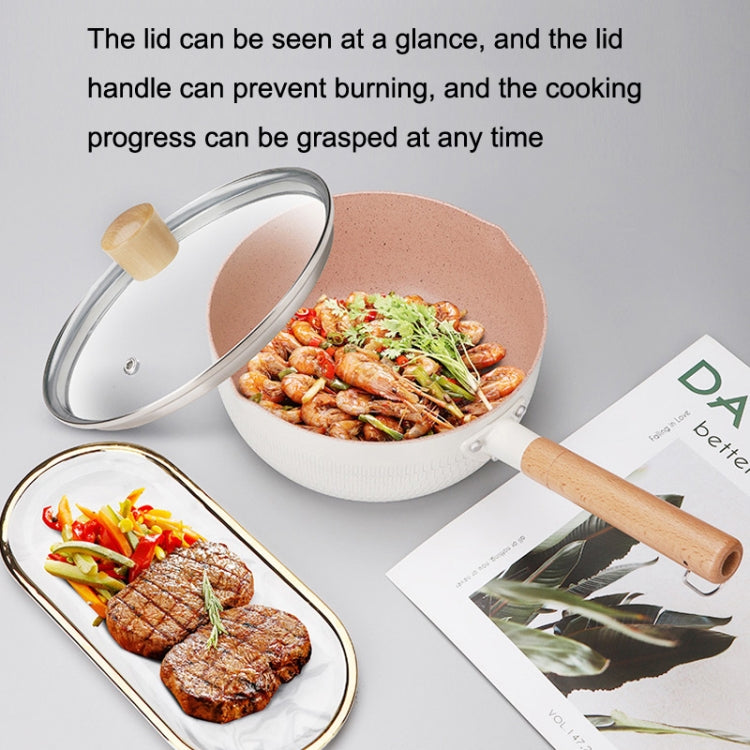 20cm With Cover Boil Instant Noodles Non-Stick Pan Baby Food Supplement Pan Maifan Stone Small Milk Pot