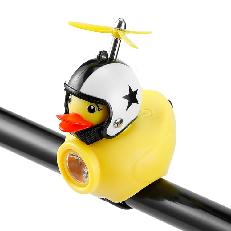 Yellow Duck Bike Bell Handlebar Headlight Car Ornaments Cycling Accessories Helmets Decor