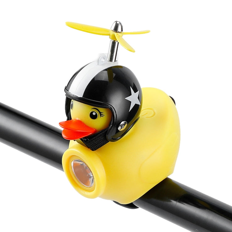 Yellow Duck Bike Bell Handlebar Headlight Car Ornaments Cycling Accessories Helmets Decor