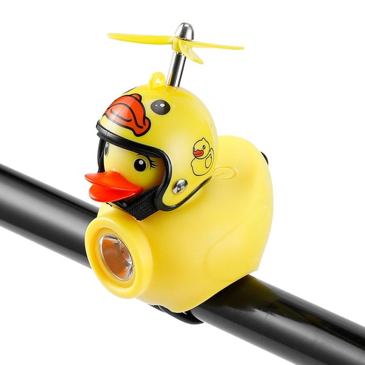 Yellow Duck Bike Bell Handlebar Headlight Car Ornaments Cycling Accessories Helmets Decor
