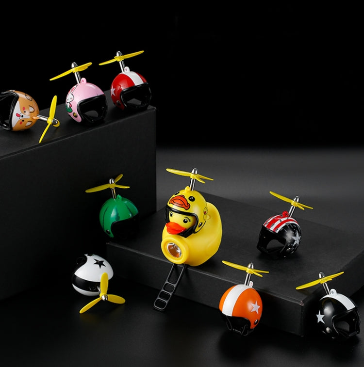 Yellow Duck Bike Bell Handlebar Headlight Car Ornaments Cycling Accessories Helmets Decor