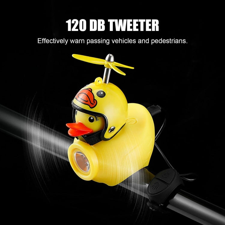 Yellow Duck Bike Bell Handlebar Headlight Car Ornaments Cycling Accessories Helmets Decor