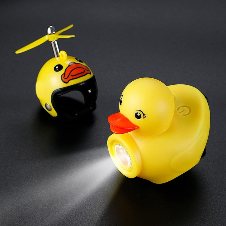 Yellow Duck Bike Bell Handlebar Headlight Car Ornaments Cycling Accessories Helmets Decor