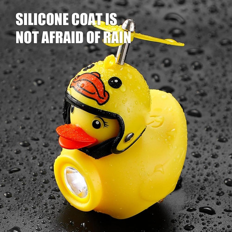 Yellow Duck Bike Bell Handlebar Headlight Car Ornaments Cycling Accessories Helmets Decor