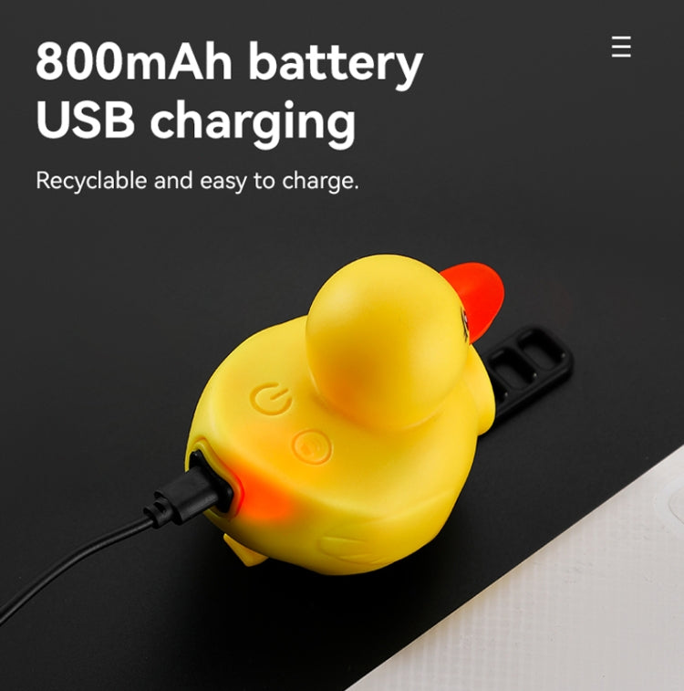 Yellow Duck Bike Bell Handlebar Headlight Car Ornaments Cycling Accessories Helmets Decor