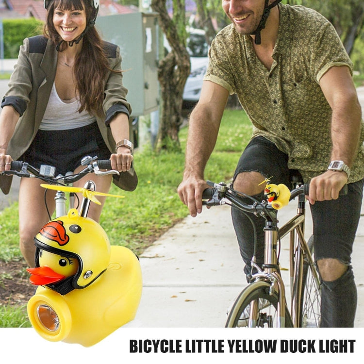 Yellow Duck Bike Bell Handlebar Headlight Car Ornaments Cycling Accessories Helmets Decor