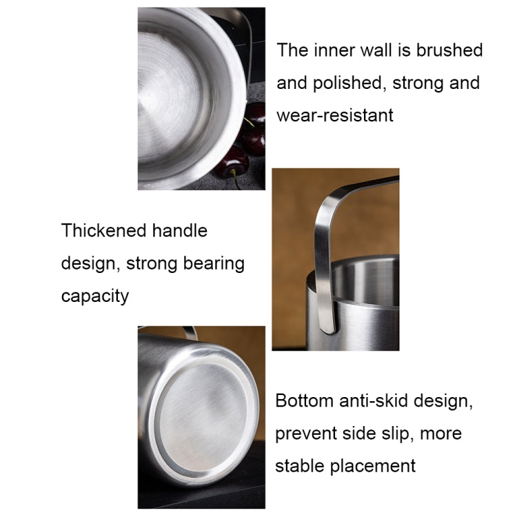 Double-Layer Portable Stainless Steel Ice Bucket Bar Champagne Beer Barrel