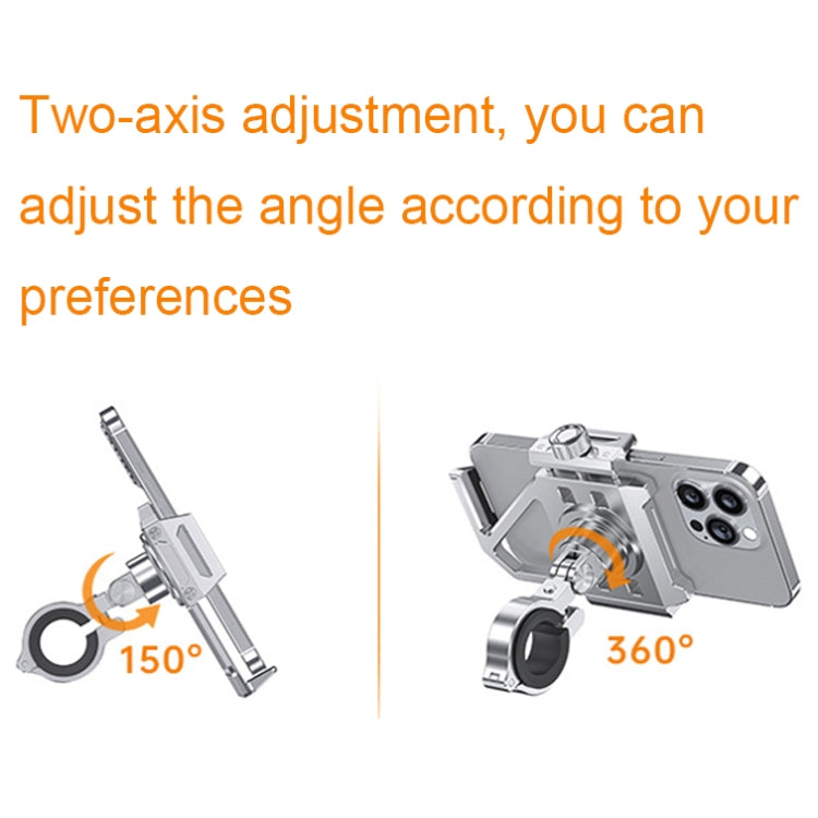 Aluminum Alloy Motorcycle Shockproof Mobile Phone Holder Bicycle Cycling Navigation Bracket