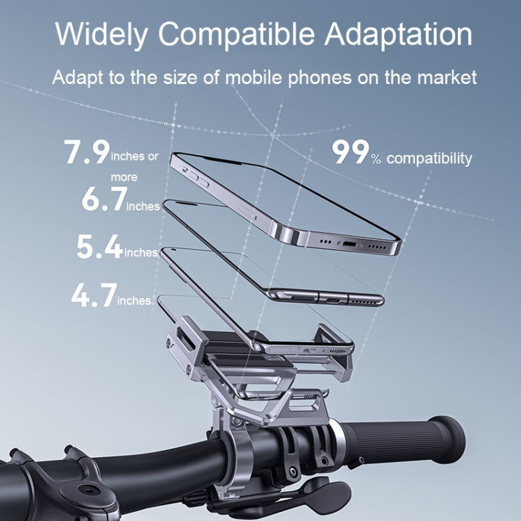 Aluminum Alloy Motorcycle Shockproof Mobile Phone Holder Bicycle Cycling Navigation Bracket