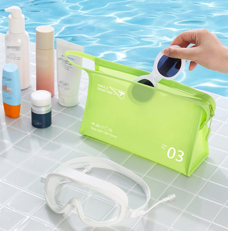 Portable Waterproof PVC Toiletry Bag Cosmetic Storage Bag Travel Clutch