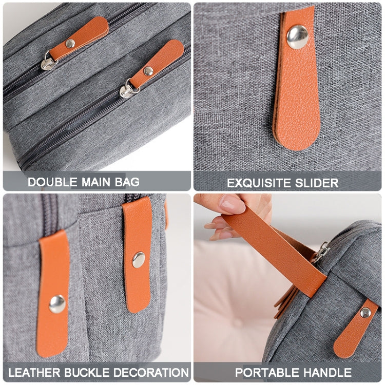 Men Double-layer Travel Toiletry Bag Travel Accessories Portable Moisture-proof Bag