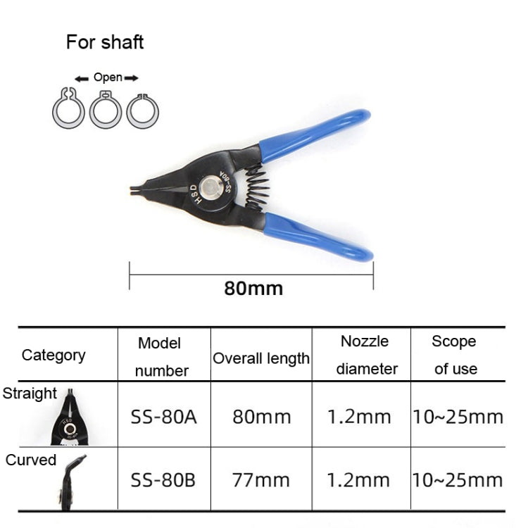 10-25mm Compact Spring-Loaded Pliers Retaining Ring Pliers