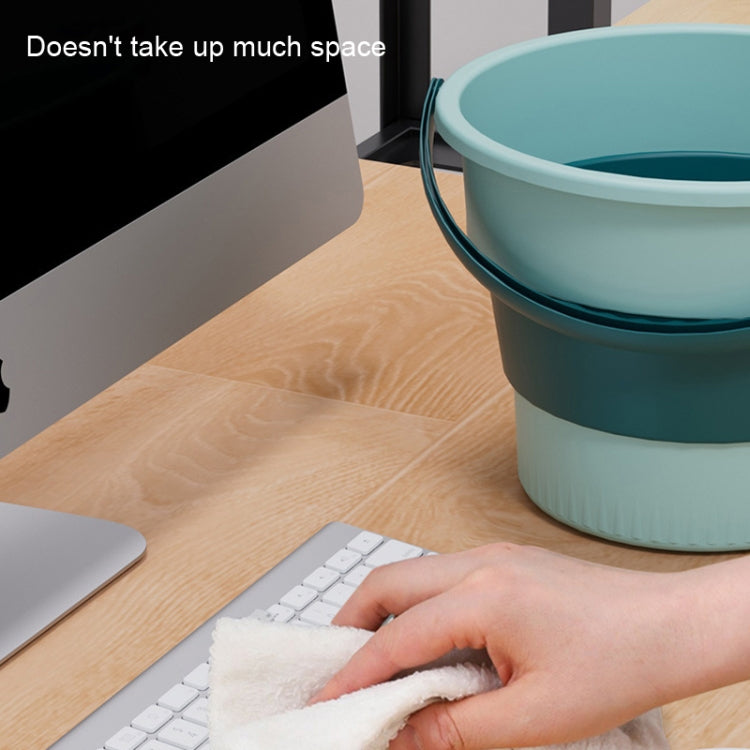 Large 17L Folding Thickened Portable Plastic Bucket Outdoor Fishing Barrel Car Travel Wash Barrel