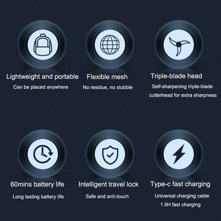 Motorized Men Mini Travel Portable Beard Razor Washable