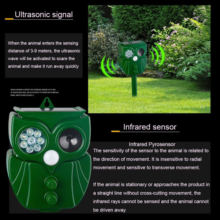 Solar Ultrasonic Rat Repeller Outdoor Multifunctional Infrared Sensor Repeller