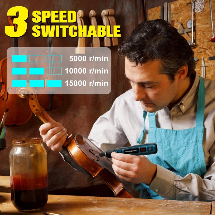 55-in-1 Rechargable Mini Electric Grinder Kit 3-speed Adjustable Miniature Electric Drill Manicure Tool