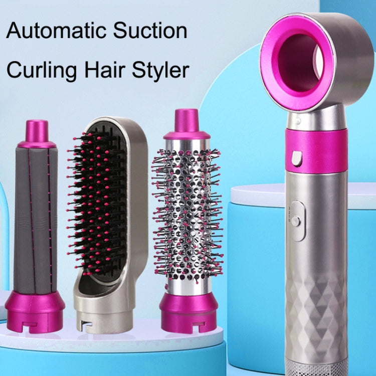 5 In 1 Hot Air Comb Automatic Curling Iron Curling & Straightening Hair Styling Comb Hair Dryer