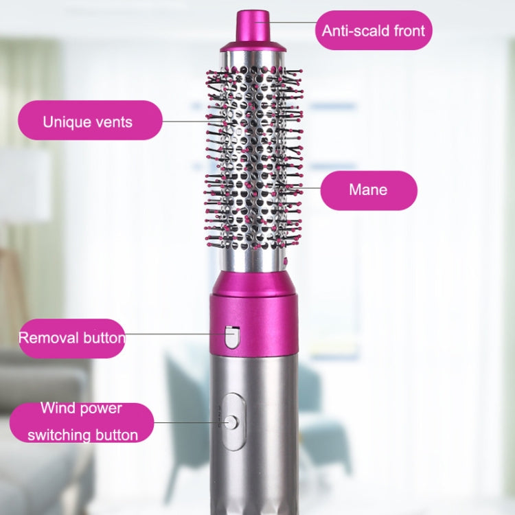 5 In 1 Hot Air Comb Automatic Curling Iron Curling & Straightening Hair Styling Comb Hair Dryer