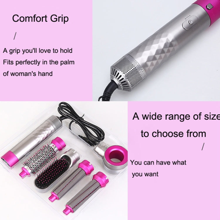 5 In 1 Hot Air Comb Automatic Curling Iron Curling & Straightening Hair Styling Comb Hair Dryer
