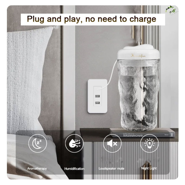 Iceberg Small Car Humidifier Atomization Mute Colorful Aromatherapy Machine