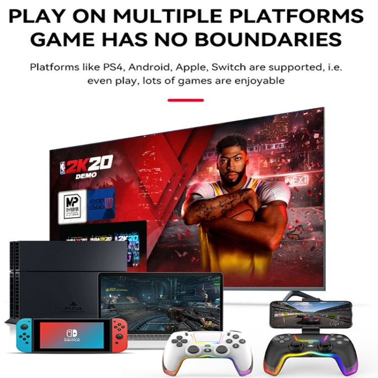 For PS4 Dazzle Color Light Wireless Bluetooth Grip