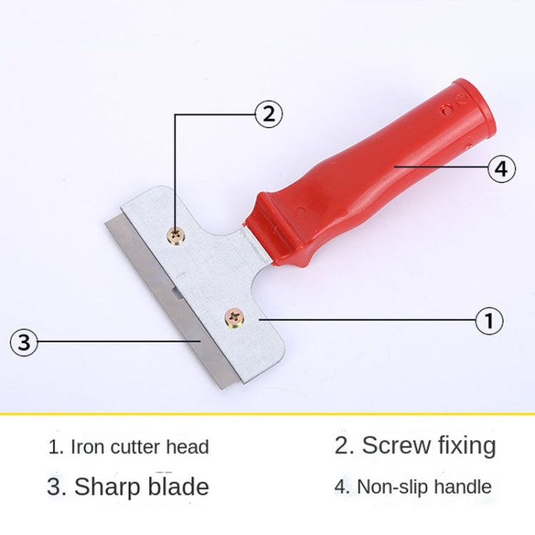 Iron Head Plastic Handle Scraper Cleaner for Glass Window Tile Floor Ice Wall Paint