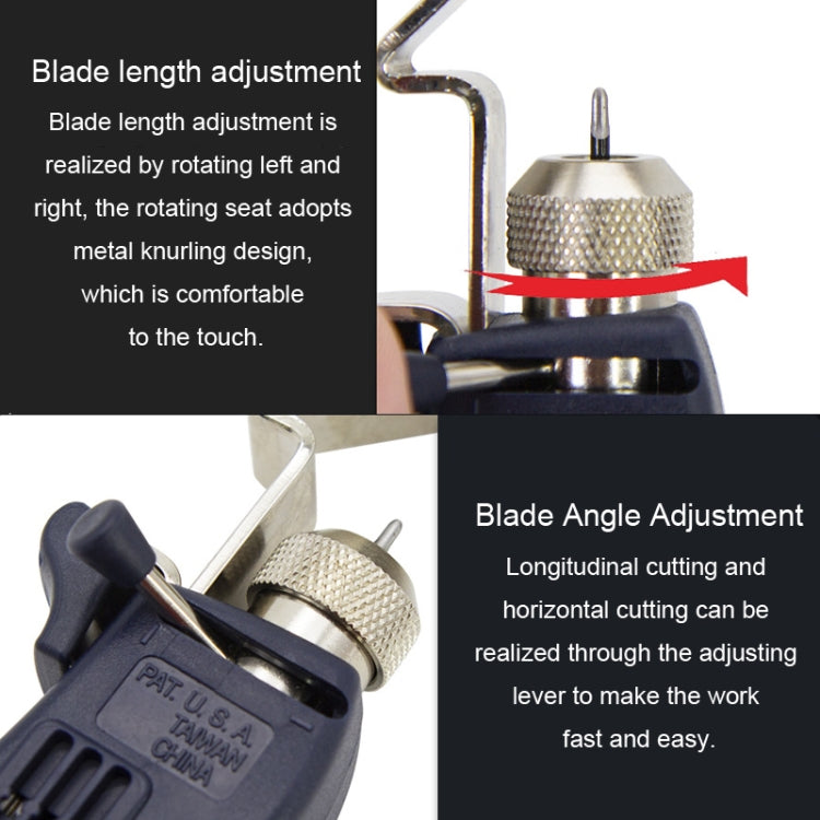 Rotary Multi-Functional Cable Stripping Pliers With A Blade