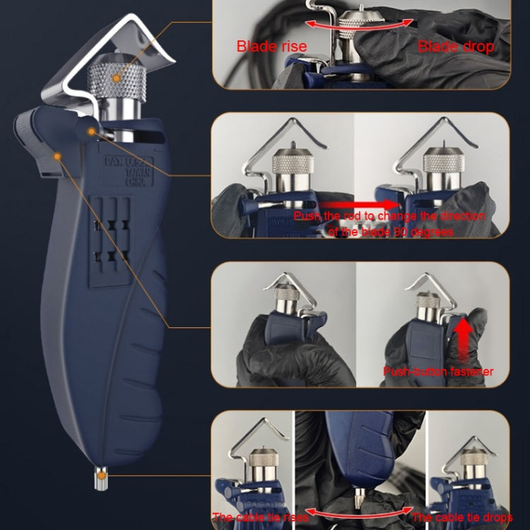 Rotary Multi-Functional Cable Stripping Pliers With A Blade